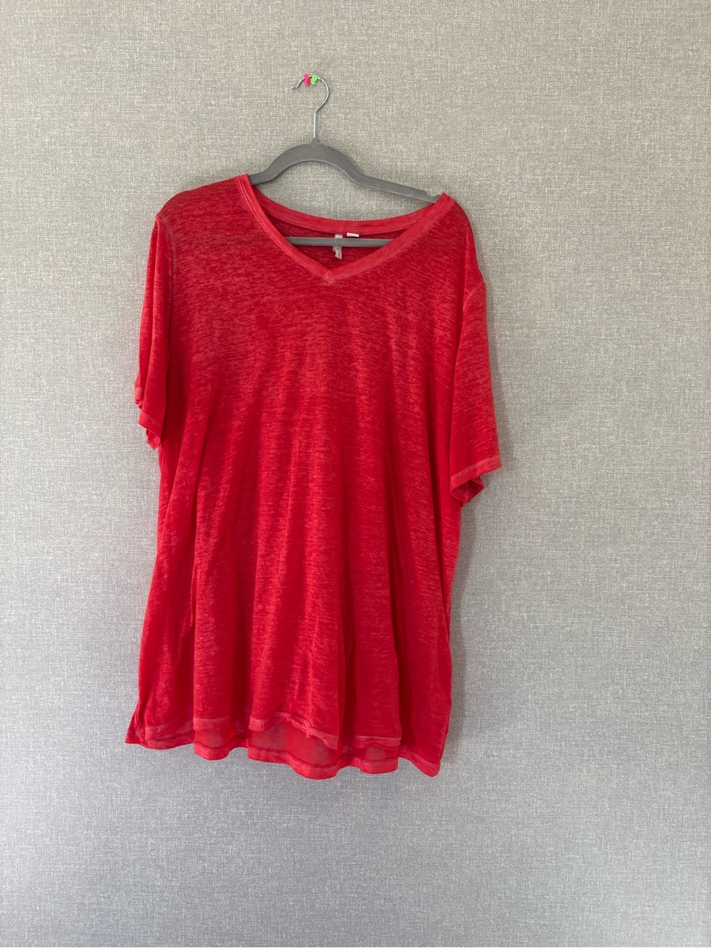 Cato Red V-Neck Tunic Top – Women’s Plus Size 22/24W